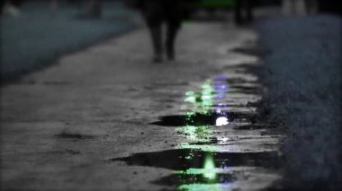 su traficlight yeşil yansıma Panoraması