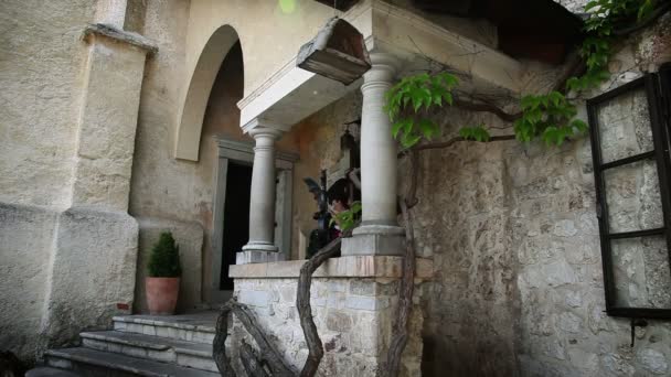 Tiro de la entrada en el castillo de Bled — Vídeos de Stock