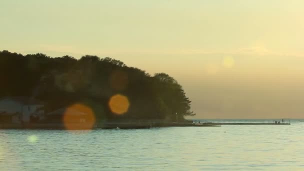 Tramonto sulla spiaggia — Video Stock