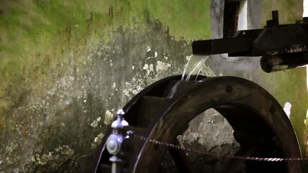 Watermill hjul — Stockvideo