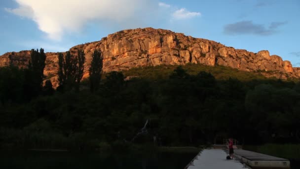 Beautifull landscape in Krka national park — Stock Video