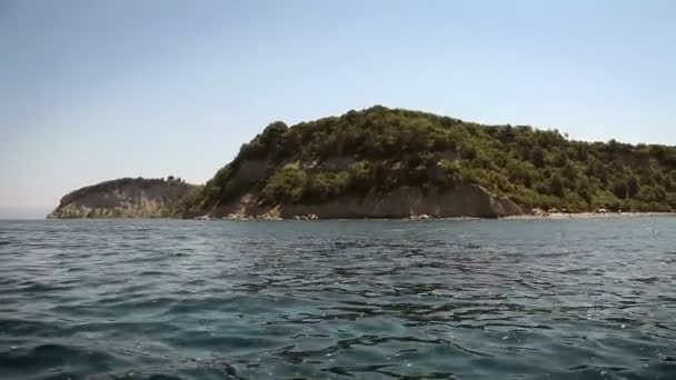 Un brote de costa panorámica cerca de Piran, Eslovenia — Vídeos de Stock