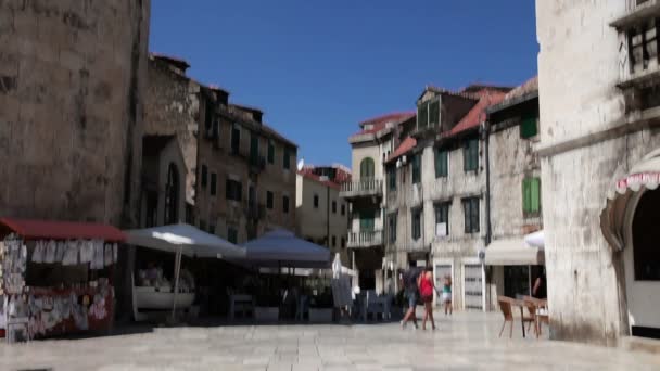 スプリット クロアチアの古い部分のショット — ストック動画