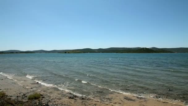 Vista panorámica de la costa adriática — Vídeos de Stock