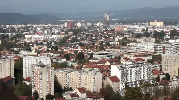 Ljubljana gökten — Stok video