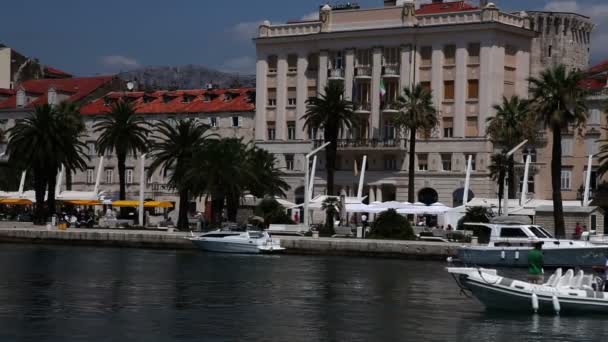 Vista panorámica del puerto de Split — Vídeo de stock