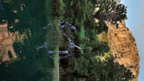 Waterfall on Krka river — Stock Video