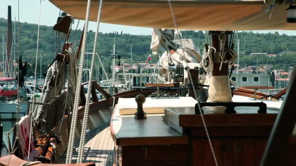 A calm day on a yacht — Stock Video