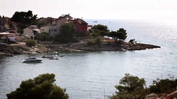 Постріл бухти біля Спліт, Хорватія — стокове відео