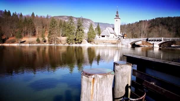 Pemandangan Bohinj — Stok Video