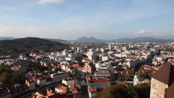 Ljubljana från himlen — Stockvideo