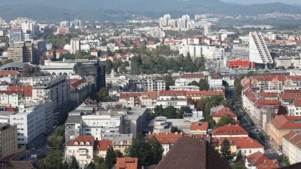 Ljubljana vom himmel — Stockvideo