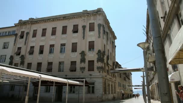 Shot of an old part of Split-Croatia — Stock Video