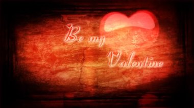 Sevgililer Günü'nde seni ve arka planda kalp seviyorum romantik yazı animasyonlu