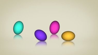 animasyonlu renkli yumurta Paskalya için