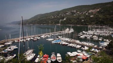 tam Marina yukarıdaki tepeden panoramik çekim