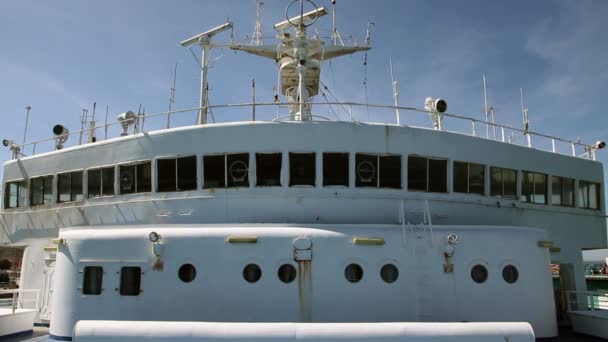 还拍摄的船舱从外面 — 图库视频影像