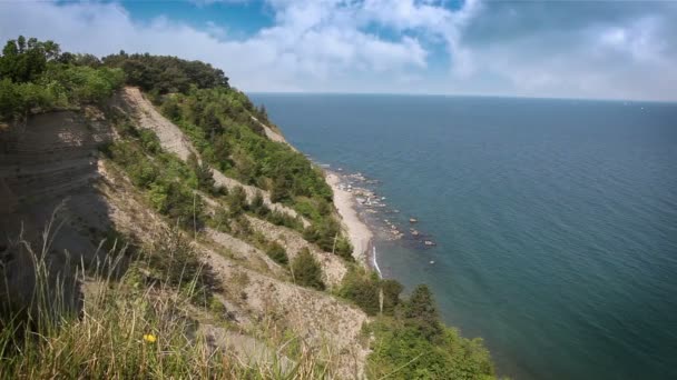 Vue de la belle falaise près de Piran — Video