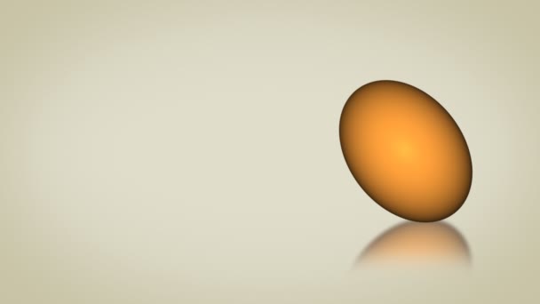 Анимационное прядильное яйцо на Пасху — стоковое видео