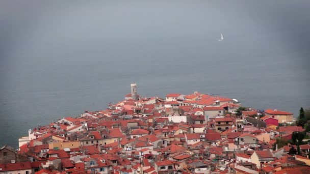 Vue panoramique de Piran — Video