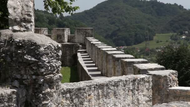 Alte burg bei celje — Stockvideo