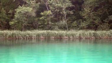 güzel manzara plitvice Milli Park hareketli tekne yaptı
