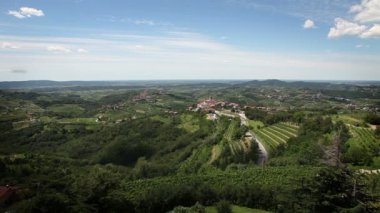 willage üzüm bağları çok gorizia yakınındaki panoramik çekim