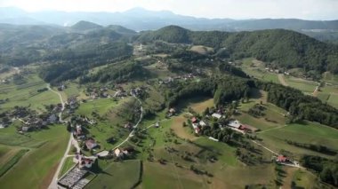 Panorama slayt Vadisi kasabaları ile temsil eden Helikopter vuruldu.