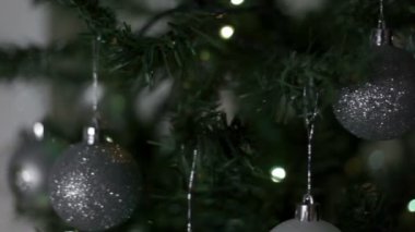 Yeni yıl dekoratif Gümüş Top atış yukarıya kapatmak