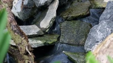 kayaların arasında çalışan su