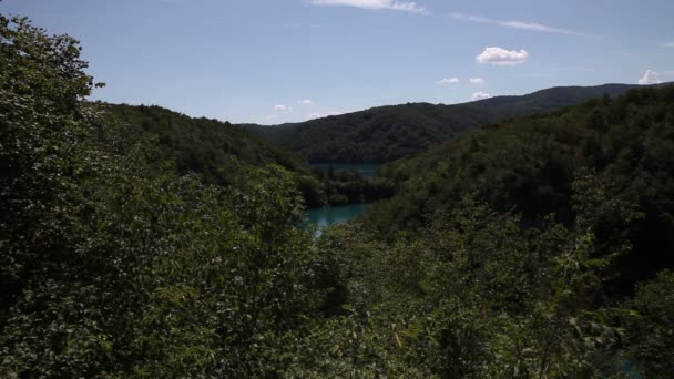 Güzel manzara plitvice Milli Parkı içinde — Stok video