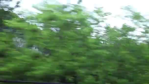 移動列車からの風景のショット — ストック動画