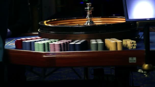 Ruleta en el casino — Vídeos de Stock