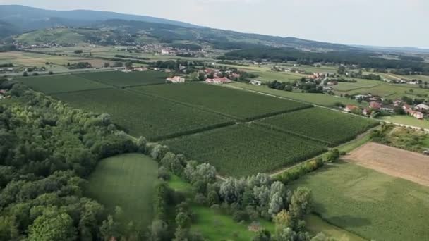 Kleines Dorf auf dem Land — Stockvideo