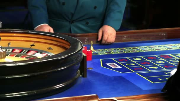 Roulette in casino — Stock Video