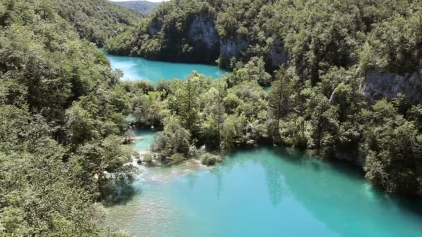 Güzel manzara plitvice Milli Parkı içinde — Stok video