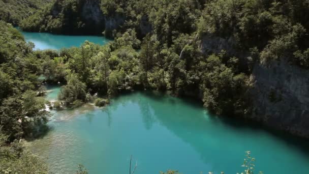 Prachtig landschap in plitvice nationaal park — Stockvideo