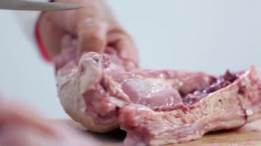 Türkiye kasaplık et temizlik yakın çekim