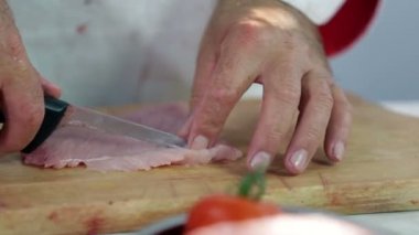 güzel Türkiye biftek kesme yakın çekim