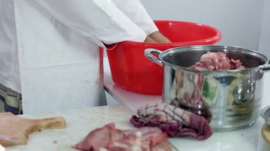 Türkiye'de su kanlı parçalar temizlik kasap