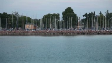 Macaristan balaton Gölü üzerinde tekne ile sabitlemek