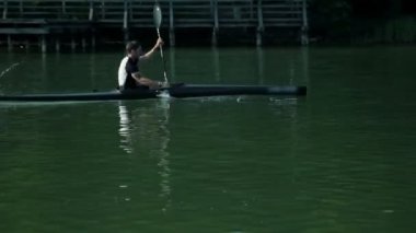 kırsal bölgede Kayak adama yakın çekim