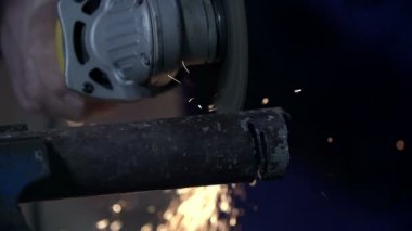 metal boru çelik çubuk kesici ile dikiş
