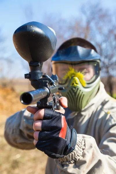 Paintball spor oyuncu — Stok fotoğraf