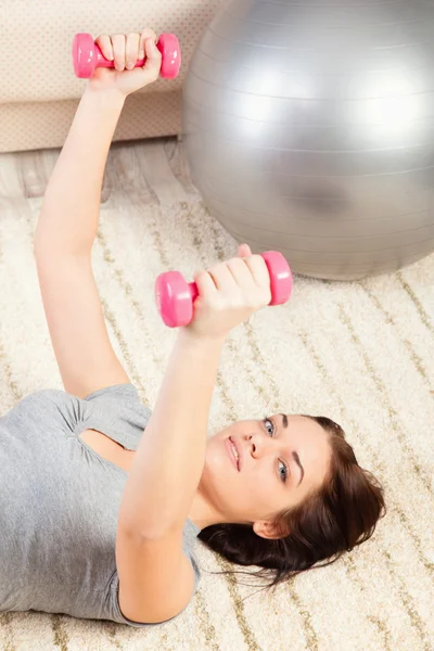 Fitness a casa — Foto Stock