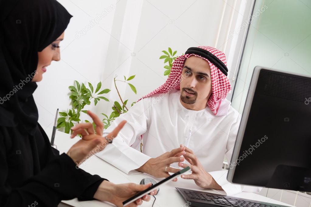 Arabic Business Couple In Office