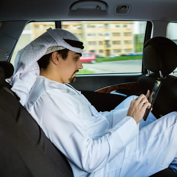 Arabian Businessman Using Tablet — Stock Photo, Image