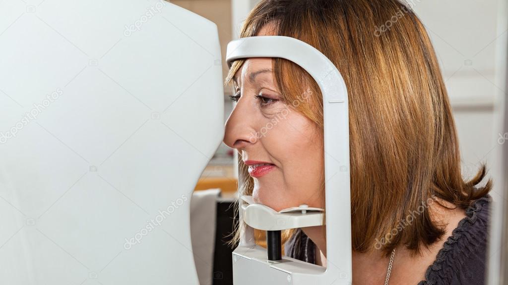 Woman At Ophthalmologist