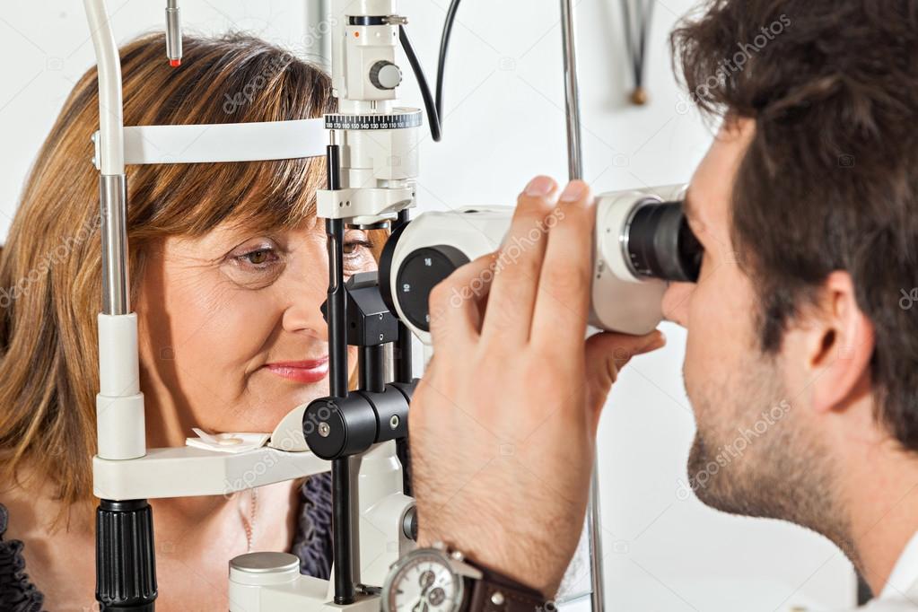 Ophthalmologist With Mature Woman