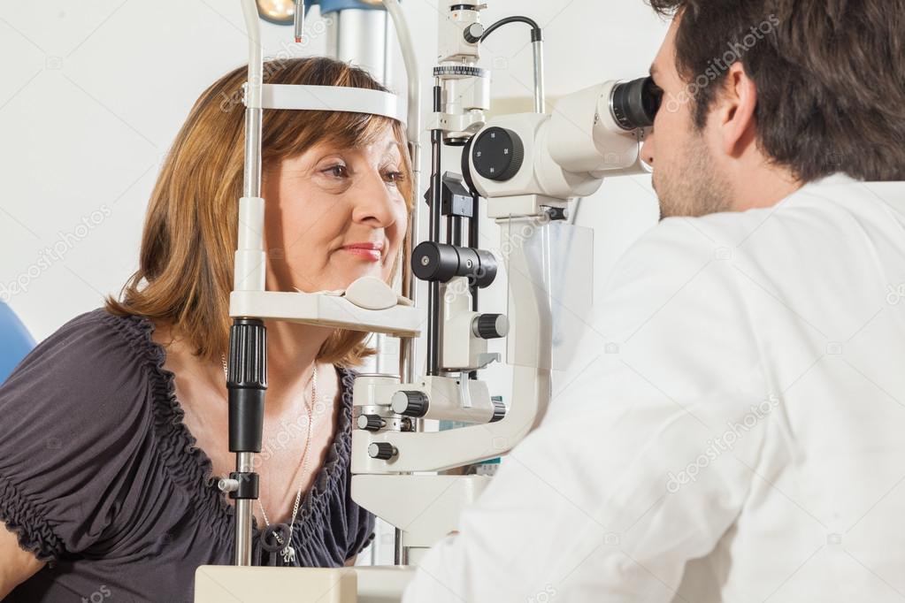 Ophthalmologist With Mature Woman